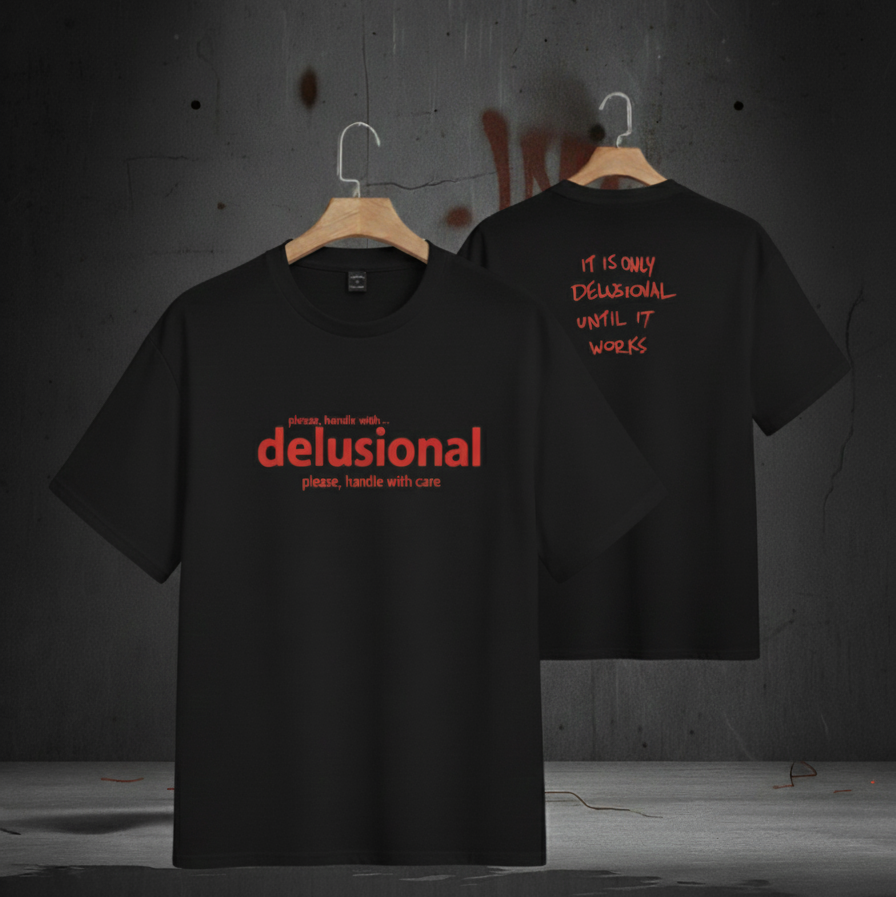 DELUSIONAL Oversized T-Shirts